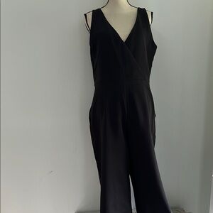 SEBCJ Sam Edelman Black Crop Wide Leg Jumpsuit